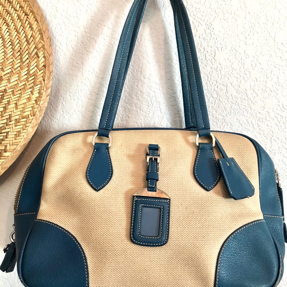 Prada  Satchel canvas and leather